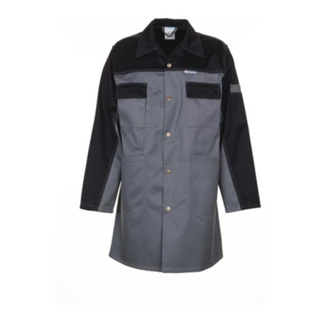 Planam Berufsmantel Tristep grau/schwarz