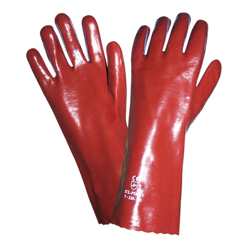 Hase PVC-Schutzhandschuhe Rotterdam, rotbraun