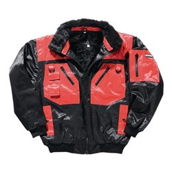 Now Pilotenjacke schwarz/rot