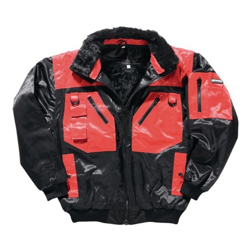 Now Pilotenjacke schwarz/rot