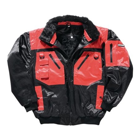 Now Pilotenjacke schwarz/rot