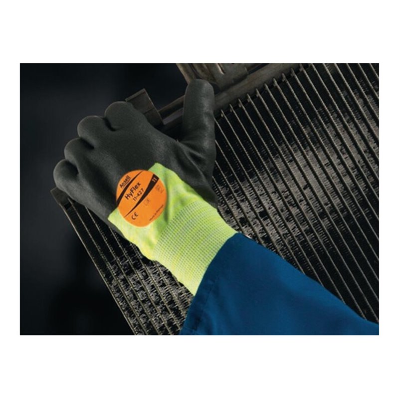 Ansell Handschuhe EN388/407 Kat. II HyFlex 11-427 Strick mit PU-/Nitril