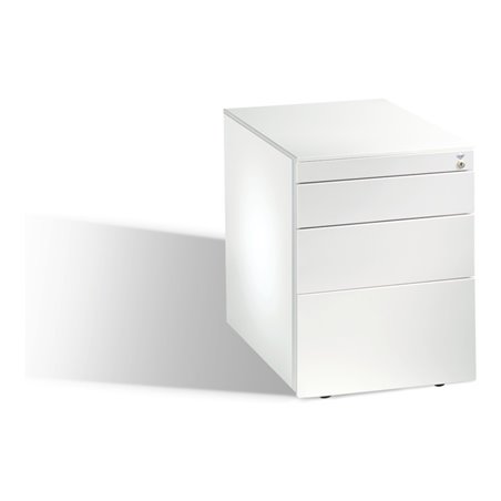 C+P Rollcontainer Asisto M/2/3/4 Front Reinweiß Korpus Reinweiß