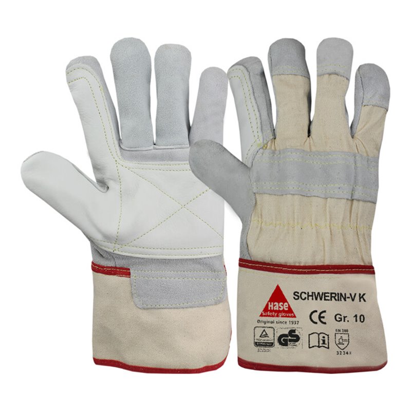 Hase Sicherheitshandschuhe Schwerin-V-Kevlar aus Leder
