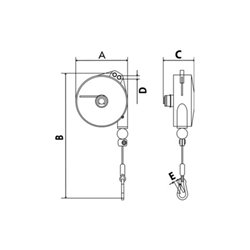 Planeta Federzug Alu-Druckgussgehäuse Stahldrahtseil