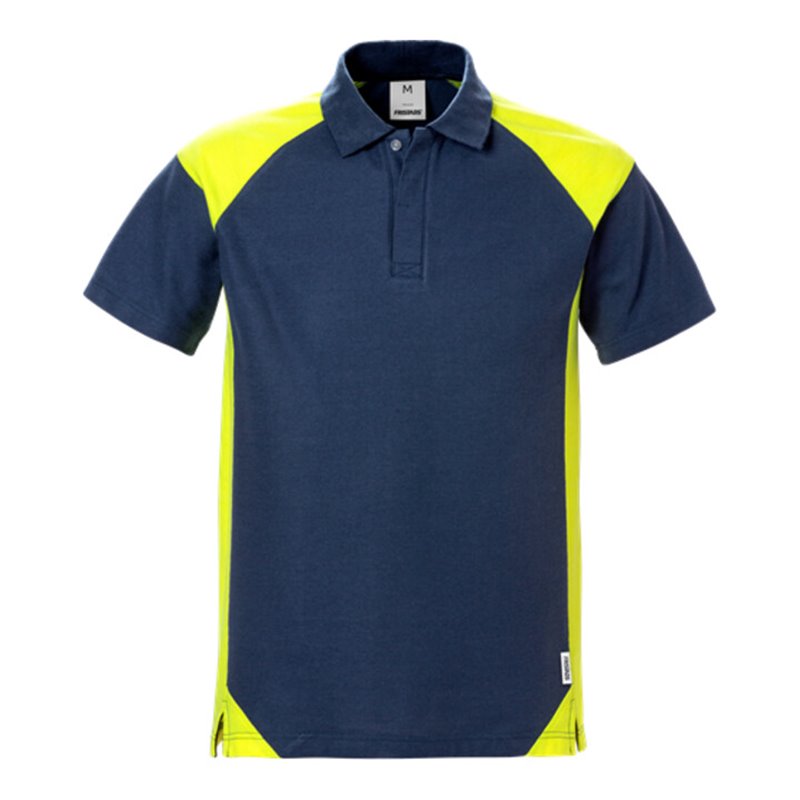 Fristads Poloshirt 7047 PHV Marine/Gelb (Herren)