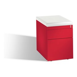 C+P Sitzcontainer Asisto M/3/6 mit Hängerahmen Himbeerrot