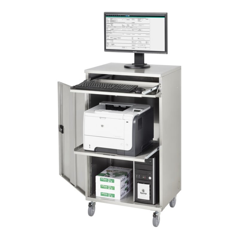 Rau Edelstahl-Computer-Schrank M65 520 mm