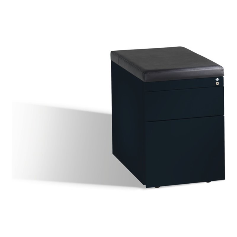 C+P Sitzcontainer Asisto M/3/6 mit Hängerahmen Schwarzgrau