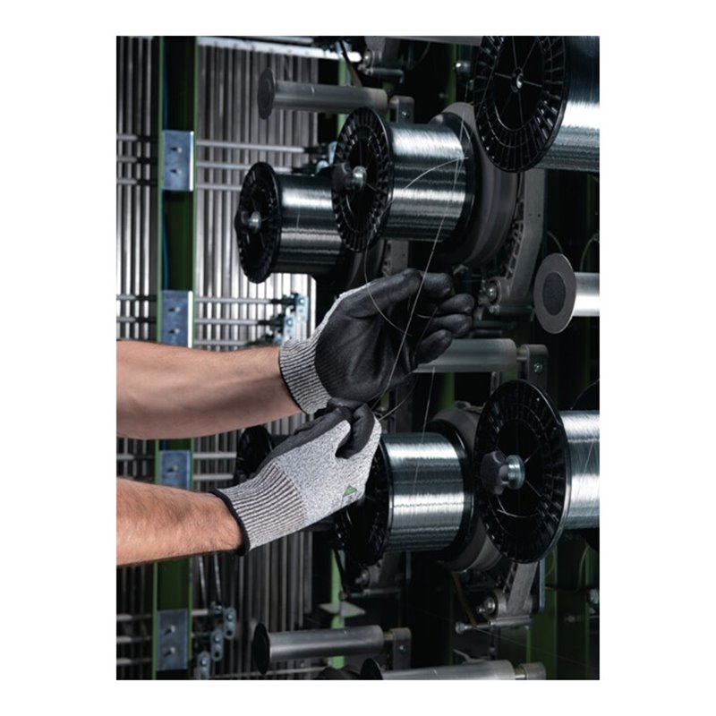 Ansell Handschuhe EN388 Kat. II HyFlex 11-435 Glasfaser Lycra Nylon mit PU schwarz