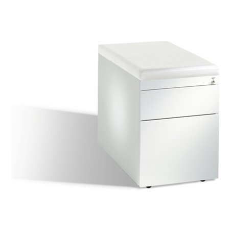 C+P Sitzcontainer Asisto M/3/6 mit Hängerahmen Front Reinweiß Korpus Reinweiß