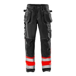 Fristads High Vis Handwerkerhose Kl. 1 247 FAS Rot (Herren)