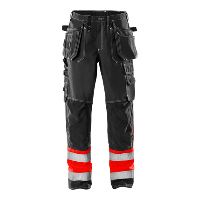 Fristads High Vis Handwerkerhose Kl. 1 247 FAS Rot (Herren)