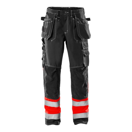 Fristads High Vis Handwerkerhose Kl. 1 247 FAS Rot (Herren)