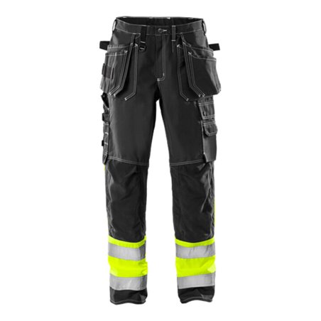 Fristads High Vis Handwerkerhose Kl. 1 247 FAS Schwarz (Herren)