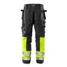 Fristads High Vis Handwerkerhose Kl. 1 247 FAS Schwarz (Herren)