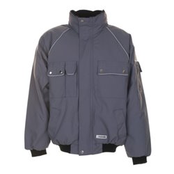 Planam Winter Blouson Canvas 320 grau/schwarz