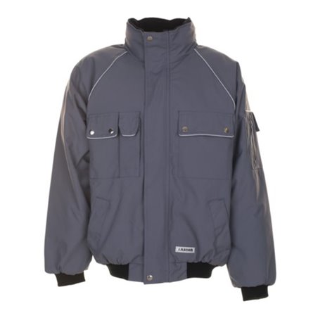 Planam Winter Blouson Canvas 320 grau/schwarz