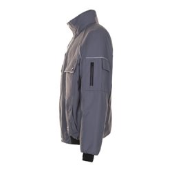 Planam Winter Blouson Canvas 320 grau/schwarz