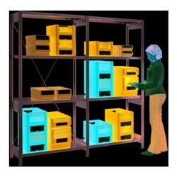 Bito Fachbodenregale Typ EL - Fachlast 100 kg FKA241GA 424 mm 2000 mm 4 Fachböden 800 kg