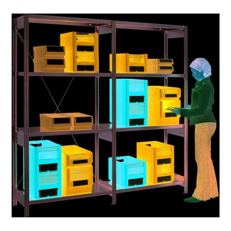 Bito Fachbodenregale Typ EL - Fachlast 100 kg FKA241GA 424 mm 2000 mm 4 Fachböden 800 kg