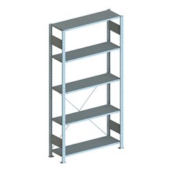 Meta Steckregal Anbauregal S3 CLIP 80 GR verzinkt + 5 Böden
