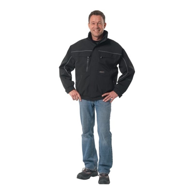 Softshell-Pilotenjacke schwarz