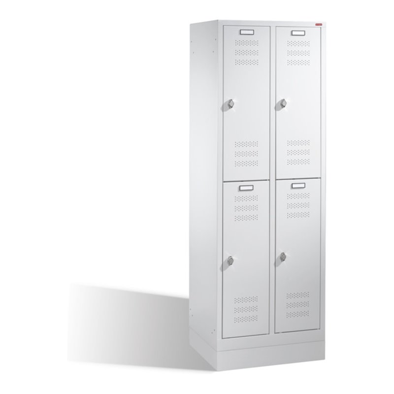 STIER Spind doppelstöckig auf Sockel 1800x500mm