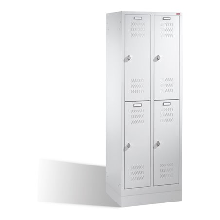 STIER Spind doppelstöckig auf Sockel 1800x500mm