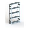 Meta Steckregal Grundregal CLIP 230 S3 GR 5 Böden,lichtgrau zerlegte Rahmen