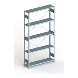 Meta Steckregal Grundregal S3 CLIP 230 GR lichtgrau + 5 Böden