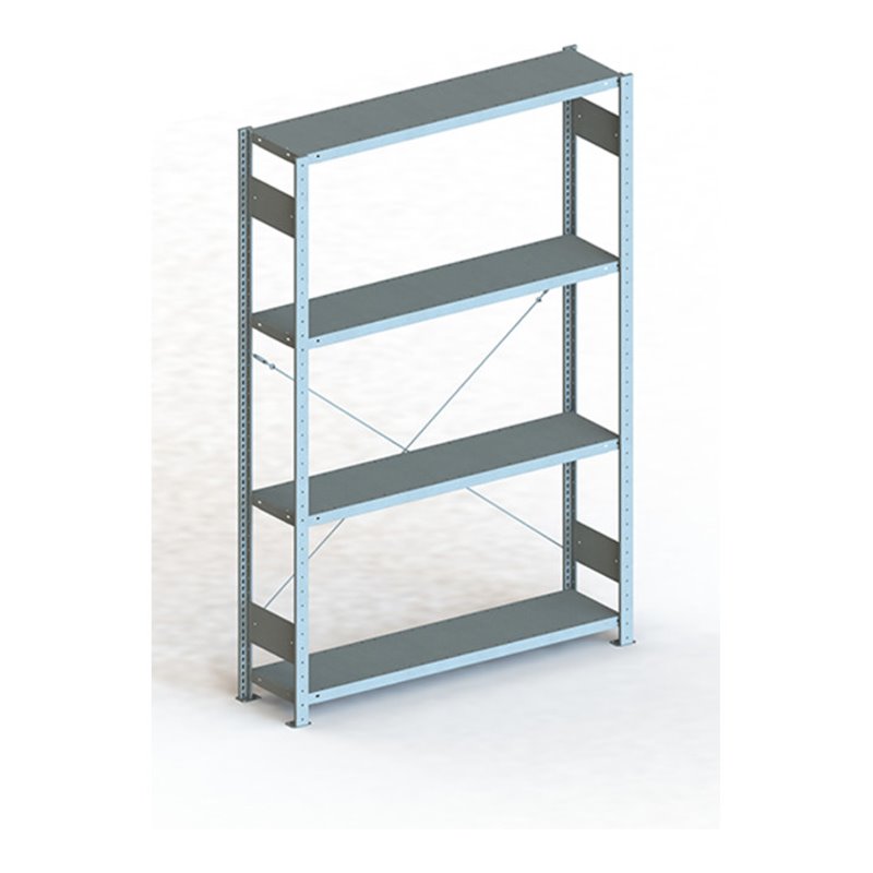 Meta Steckregal Grundregal S3 CLIP 230 GR verzinkt + 4 Böden