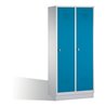 C+P Umkleidespind Classic auf Sockel 2 Abteile Front Lichtblau Korpus Lichtgrau