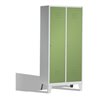 C+P Umkleidespind Classic auf Füßen 2 Abteile Front Resedagrün Korpus Lichtgrau