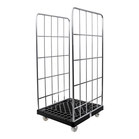 STIER Rollbehälter 2-seitig galvanisch verzinkt Kunstsoff-Rollplatte