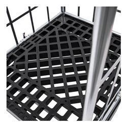 STIER Rollbehälter 3-seitig, galvanisch verzinkt, Kunststoff-Rollplatte