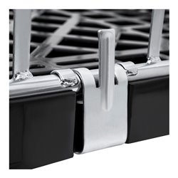 STIER Rollbehälter 3-seitig, galvanisch verzinkt, Kunststoff-Rollplatte