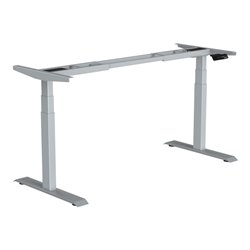 STIER Elektrisch höhenverstellbares Schreibtisch-Gestell TSR silber mit Doppelmotor für Platten 120x60cm bis 180x80cm