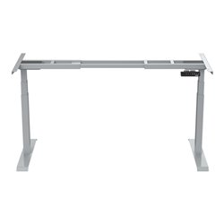 STIER Elektrisch höhenverstellbares Schreibtisch-Gestell TSR silber mit Doppelmotor für Platten 120x60cm bis 180x80cm
