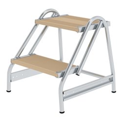 MUNK Aluminium-Arbeitspodest einseitig begehbar: Holz