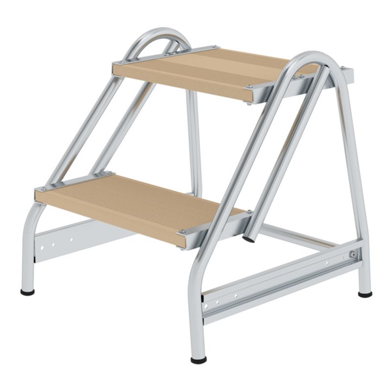 MUNK Aluminium-Arbeitspodest einseitig begehbar: Holz