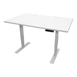 STIER Elektrisch höhenverstellbarer Schreibtisch THA weiß/weiß