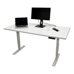STIER Elektrisch höhenverstellbarer Schreibtisch THA weiß/weiß