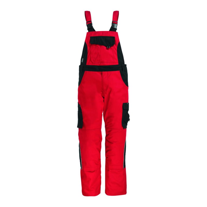 FHB Latzhose Eckhard 130630 rot/schwarz