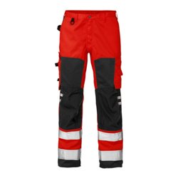 Fristads High Vis Hose Kl. 2 2026 PLU Rot (Herren)