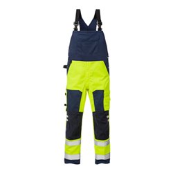 Fristads High Vis Latzhose Kl. 2 1015 PLU Dunkelblau (Herren)