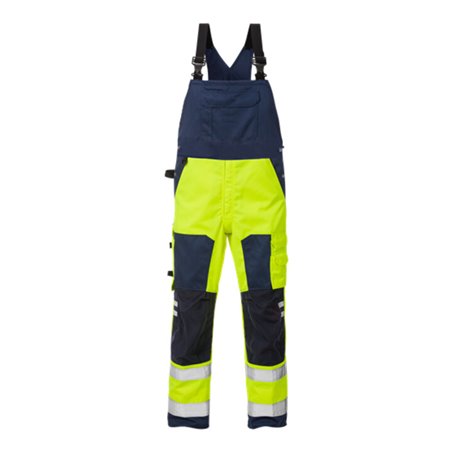 Fristads High Vis Latzhose Kl. 2 1015 PLU Dunkelblau (Herren)