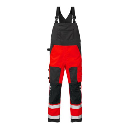 Fristads High Vis Latzhose Kl. 2 1015 PLU Rot (Herren)