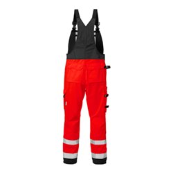 Fristads High Vis Latzhose Kl. 2 1015 PLU Rot (Herren)