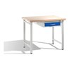 C+P Werkbank mit Multiplexplatte und 1 Schublade 3 HE Front Enzianblau Korpus Lichtgrau
